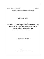 Nghiên cứu hiệu quả điều trị hẹp van động mạch phổi với phương pháp nong bằng bóng qua da 