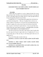 Giải pháp nâng cao chất lượng nguồn nhân lực tại xí nghiệp than 917