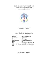 BÁO cáo TỔNG hợp QUẢN TRỊ KINH DOANH tại công ty cổ phần xây lắp dầu khí hà nội