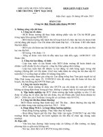 BÁO CÁO Công tác Hội Thanh niên tháng 09/2015