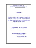 Đánh giá việc thực hiện chính sách bồi thường, hỗ trợ và tái định cư khi nhà nước thu hồi đất thực hiện dự án xây dựng nhà máy lọc hoá dầu nghi sơn tỉnh thanh hóa 