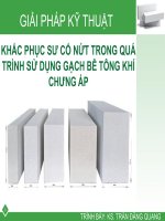Giải pháp kỹ thuật khắc phục sự cố nứt trong quá trình sử dụng gạch bê tông khí chưng áp