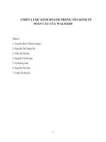 CHIẾN lược KINH DOANH TRONG nền KINH tế TOÀN cầu của WALMART