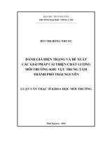 Đánh giá hiện trạng và đề xuất các giải pháp cải thiện chất lượng môi trường khu vực trung tâm thành phố Thái Nguyên