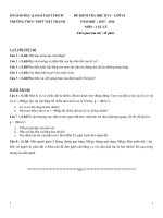 Đề và đáp án kiểm tra học kì 1 môn vật lý 10 năm 2016 trường việt thành 