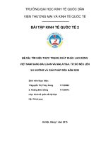 Đầu tư của hàn quốc vào việt nam gắn với hiệp định thương mại tự do việt nam – hàn quốc