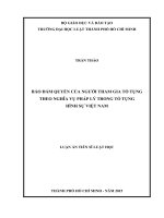 Bảo đảm quyền của người tham gia tố tụng theo nghĩa vụ pháp lý trong tố tụng theo nghĩa vụ pháp lý trong tố tụng hình sự việt nam 