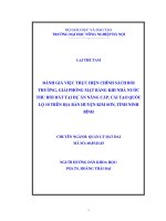Đánh giá tình hình thực hiện chính sách bồi thường, giải phóng mặt bằng khi nhà nước thu hồi đất tại dự án nâng cấp, cải tạo quốc lộ 10 trên địa bàn huyện kim sơn, tỉnh ninh bình 
