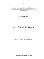 Nhận thức luận của chủ nghĩa hậu hiện đại 