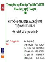 Thuyết trình môn quản lý dự án CNTT hệ thống thương mại điện tử theo mô hình b2b 