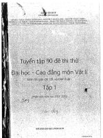 Tuyển tập 90 đề thi thử đại học cao đẳng thpt quốc gia môn vật lý  