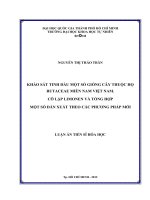 Khảo sát tinh dầu một số giống cây thuộc họ rutaceae miền nam việt nam  cô lập limonen và tổng hợp một số dẫn xuất theo các phương pháp mới 