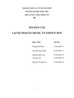Bài báo cáo lập kế hoạch kinh doanh cho dự án streetview 