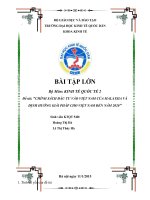 Chính sách dầu tư vào Việt Nam của Malaysia và định hướng giải pháp cho Việt Nam đến năm 2020