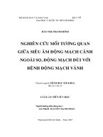 Nghiên cứu mối tương quan giữa siêu âm động mạch cảnh ngoài sọ, động mạch đùi với bệnh động mạch vành 