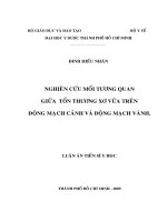 Nghiên cứu mối tương quan giữa tổn thương xơ vữa trên động mạch cảnh và động mạch vành