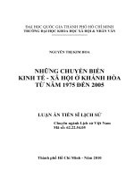 Những chuyển biến kinh tế xã hội ở khánh hòa từ năm 1975 đến 2005