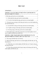 THỰC TRẠNG KHẢ NĂNG CẠNH TRANH của các DOANH NGHIỆP XUẤT KHẨU THỦY sản VIỆT NAM