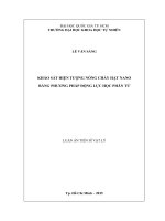Khảo sát hiện tượng nóng chảy hạt nano bằng phương pháp động lực học phân tử 