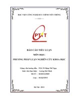 Báo cáo tiểu luận: Thẻ điểm cân bằng và ứng dụng của thẻ điểm cân bằng