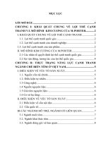 vận dụng mô hình kim cương của michael e porter để đánh giá năng lực cạnh tranh ngành chế biến tôm việt nam