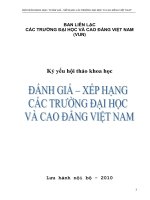 Đánh giá – Xếp hạng các trƣờng đại học và cao đẳng Việt Nam