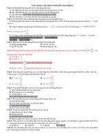 các dạng câu hỏi lý thuyết về dao động có đáp án trong thi thpt quốc gia