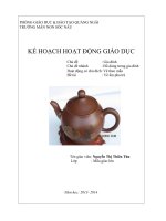 Kế hoạch hoạt động giáo dục chủ đề gia đình trường mầm non