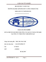 MỘT số GIẢI PHÁP CHO CÔNG tác QUẢN lý HÀNG tồn KHO tại CÔNG TY TNHH CÔNG NGHỆ HỒNG đạt