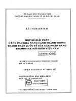 Mốt số giải pháp nâng cao khả năng cạnh tranh trong thanh toán quốc tế của các ngân hàng thương mại cổ phần  việt nam