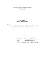 HOÀN THIỆN tổ CHỨC HẠCH TOÁN kế TOÁN vốn BẰNG TIỀN tại CÔNG TY cổ PHẦN xây DỰNG tài CHÍNH