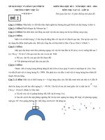Đề và đáp án kiểm tra học kì 1 môn vật lý 10 năm 2016 trường THPT việt âu 