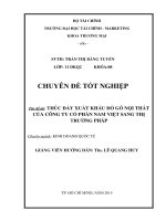 thúc đẩy xuất khẩu đồ gỗ nội thất của công ty cổ phần nam việt sang thị trường pháp