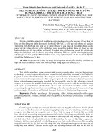 THỰC NGHIỆM ép NÓNG vật LIỆU hợp KIM ĐỒNG MA sát ỨNG DỤNG làm đĩa LY hợp ô tô và máy CÔNG TRÌNH 