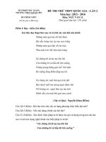 BỘ ĐÈ THI THỬ THPT QUỐC GIA 2016 MÔN NGỮ VĂN CÓ ĐÁP ÁN