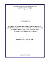 Đặc điểm hình thái phát triển, sự phân bố và vận chuyển của trứng cá và cá bột loài cá cơm sọc xanh (encrasicholina punctifer fowler, 1938) vùng biển khánh hòa   bình thuận 