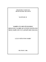 Nghiên cứu một số giải pháp nhằm nâng cao hiệu quả sử dụng nguồn sáng trong nghề lưới vây xa bờ kết hợp ánh sáng 