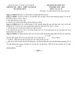 Đề và đáp án kiểm tra học kì 1 môn vật lý 10 năm 2016 trường THPT vạn hạnh 