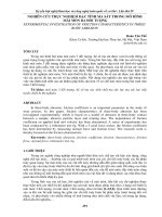 NGHIÊN cứu THỰC NGHIỆM đặc TÍNH MA sát TRONG mô HÌNH mài mòn BA đối TƯỢNG 