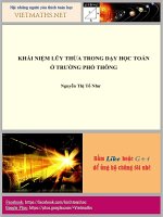 kỹ thuật lũy thừa trong dạy học toán ở trường phổ thông