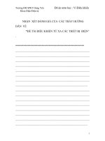 ĐIỀU KHIỂN từ XA các THIẾT bị điện