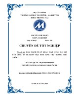 đẩy mạnh xuất khẩu mặt hàng vải sợi của công ty hualon việt nam sang thị trường thổ nhĩ kỳ