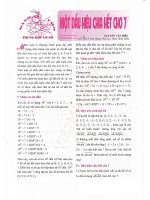 một số dấu hiệu chia hết cho 7