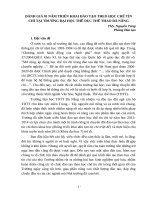 ĐÁNH GIÁ 01 NĂM TRIỂN KHAI ĐÀO TẠO THEO HỌC CHẾ TÍN CHỈTẠI TRƯỜNG ĐẠI HỌC THỂ DỤC THỂ THAO ĐÀ NẴNG