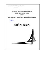 TẬP BIÊN BẢN TRONG CÁC KÌ THI THPT QUỐC GIA