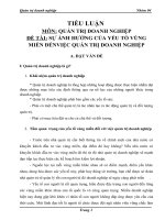 ảnh hưởng vùng miền đến quản trị doanh nghiệp