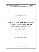 Nghiên cứu phẫu thuật nhũ tương hóa có vòng căng bao trong điều trị đục thể thủy tinh bán lệch do chấn thương 