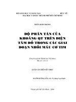 Độ phân tán của khoảng QT trên điện tâm đồ trong các giai đoạn nhồi máu cơ tim 