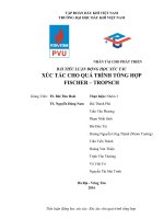 XÚC TÁC CHO QUÁ TRÌNH TỔNG HỢP FISCHER – TROPSCH