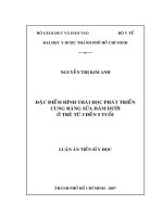 Đặc điểm hình thái học phát triển cung răng sữa hàm dưới ở trẻ từ 3 đến 5 tuổi 